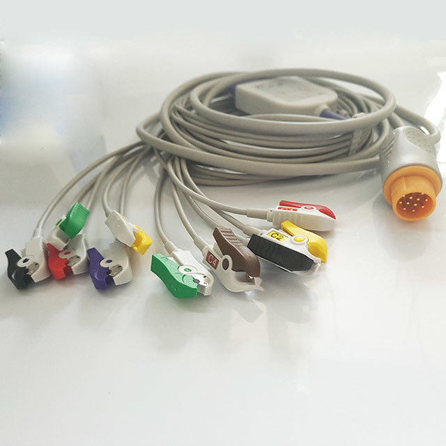 12 Pin 10 Leads Grabber IEC DIXTAL EP12PIN EKG Cable
